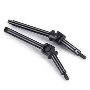 Axial 1 Pair Carbon Steel Steering Front Driveshafts CVD for 1/24 Scx24 Deadbolt C10 AXI00002 B17 AXI00005 AXI00006 RC Car Upgrade Parts RC B17 Plans