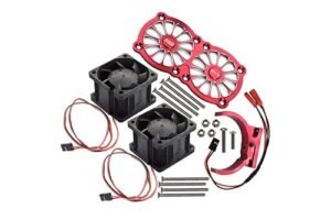 GPM Upgrades Aluminum 7075 T6 Motor Heatsink with Dual Cooling Fan for 1 5 Petrol RC Truck ARRMA Kraton 8S BLX X MAXX XO 01