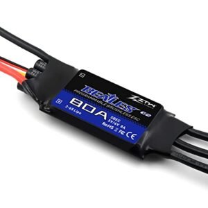 ZTW Beatles G2 80A ESC The Best RC Wing Electronic Speed Controller with 8A SBEC Output for 2 6S Fixed Wing Airplanes