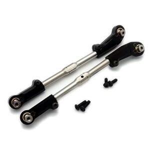 Arrma Stainless Steel Adjustable Turnbuckle Tie Rod Steering Link with Aluminum Ends Black for Black Thunder RC Truck 1/8 Kraton Outcast Notorious Talion 1/7 Fireteam