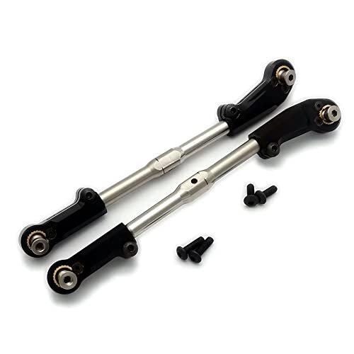 Arrma Stainless Steel Adjustable Turnbuckle Tie Rod Steering Link with Aluminum Ends Black for Black Thunder RC Truck 1/8 Kraton Outcast Notorious Talion 1/7 Fireteam