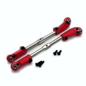 Arrma Stainless Steel Adjustable Turnbuckle Tie Rod Steering Link with Aluminum RC Turnbuckle Ends for 1/8 Kraton Outcast Notorious Talion 1/7 Fireteam