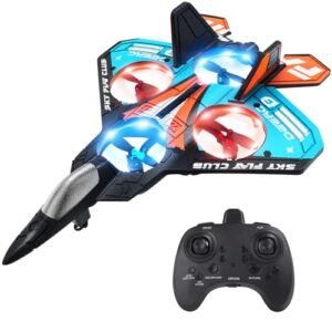 SkyRider RC Foam Helicopter for Kids Beginners with Auto Hovering 360 Flip and 2 Batteries 18Mins Flight Time