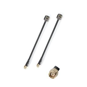 FlyFishRC Osprey 2pcs 150mm RHCP 5.8GHz SMA Antennas 2.82dBi for Helicopter RC Quad FPV Racing Drone Black
