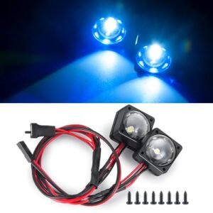 MOHERO 2 LEDs Angel Eyes Demon Eyes LED Light Headlights for Dodge Demon RC Car Gas 1/10 VS4 10 RC Crawler Car Decoration Parts Blue White