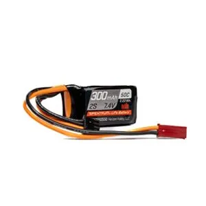 Spektrum 7.4V 300mAh 2S 50C LiPo Battery JST RCY SPMX3002S50 for RC Car Performance 7.4v vs 11.1v Lipo RC Car