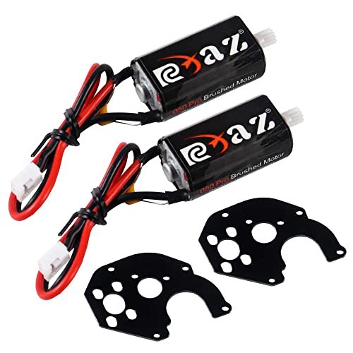ALAMSCN 2PCS RC Motor 050 50T Brushed Motor with Mount Compatible with Peugeot 908 RC SCX24 Gladiator Bronco C10 JLU Deadbolt B17 Axial 90081 AXI00001 AXI00002 AXI00004 AXI00005 1/24 RC Crawler