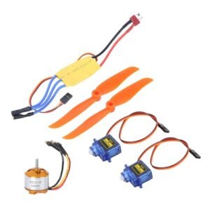 Dilwe RC Jet Plane Crash Compilation Brushless Motor 6035 Propeller 30A ESC Combo Kit for 400 450 Aircraft Helicopter