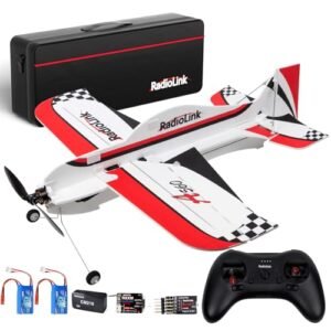 Radiolink A560 6 Flight Modes Fiberglassing RC Airplane with 2.4Ghz Remote Control Byme A Gyro FC Brushless Motor for Beginners to Experts