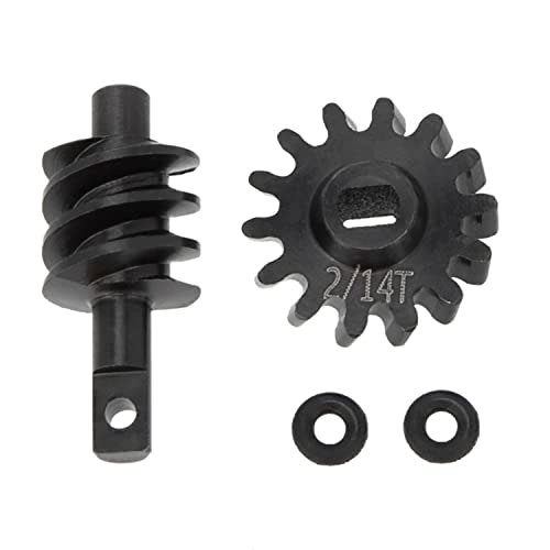 DKKY Steel Overdrive Worm Differential Gears Axle Gears 2 14T for Batman RC Car Hot Wheels Axial SCX24 DEADBOLT C10 JLU Gladiator Bronco 1/24 RC Crawler Car Upgrade Parts