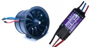 DoBoFo EDF 70mm pro CW 6S 2100KV 25.2V 12 Blades with 80A ESC, Electric Ducted Fan with Electronic Speed Controller, RC Jet Engine Brushless Motor, Remote Control Model Replacement Airplane Parts DIY