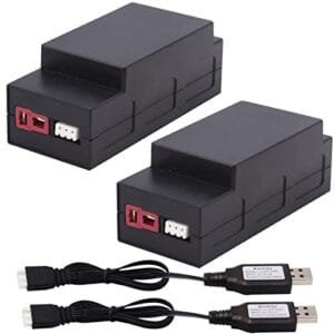 Blomiky 7.4V 2S 1050mAh Lipo Rechargeable Battery and Charger for Battery Powered RC Trucks H16 H16BM H16GT