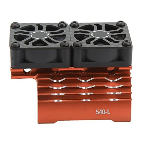 HobbyPower Best 13.5 RC Motor Cooling Fan Heatsink with 263mm Extension Cable and 36mm Aluminum Alloy Cover Orange