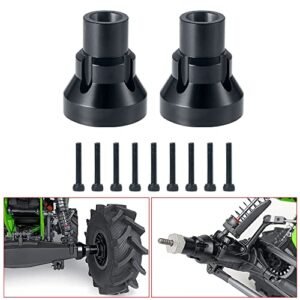 WEFEINO 2Pcs Aluminum Rear Axle Cup Holder Fixed Mount for 1 8 LMT 4S King Sling RC Truck Buggy