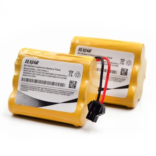 2 Pack 6V 1000mAh Ni Cd Rechargeable 5 Cells AA Battery Packs with SM 2P Plug for RC Wrecker Trucks and Solar Motion Lights
