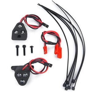 RCHUBAM LED Lights Kit Front Rear Taillight Headlight Compatible with 1 8 Scale RC Buggy Tires for Typhon 6S TLR Tuned Buggy White Red