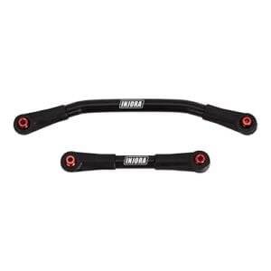 INJORA Stainless Steel Steering Link with Plastic Rod Ends for 1 24 Rat Rod RC Car Axial SCX24 C10 Deadbolt JLU Gladiator Bronco Black