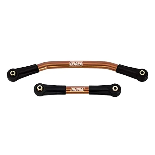 INJORA Stainless Steel Steering Link with Plastic Rod Ends for 1/24 Sprint Car RC Car Axial SCX24 C10 Deadbolt JLU Gladiator Bronco Bronze