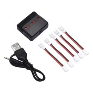 Top Race Top Rated RC Battery Charger 1 6S AC DC 80W with 5 Port Micro Charger for Drones and Remote Control Toys