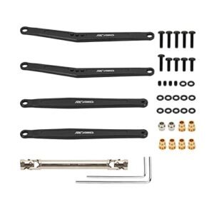 RCAWD FMS RC Plane Parts 35mm Extended Upper Lower Linkage 70mm CVD Center Drive Shaft Upgrade Kit for 1/24 Crawlers