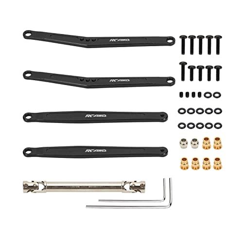 RCAWD FMS RC Plane Parts 35mm Extended Upper Lower Linkage 70mm CVD Center Drive Shaft Upgrade Kit for 1/24 Crawlers