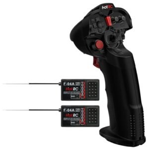 Havcybin HOTRC DS 4A 2.4G 4 Channel RC Radio Systems Single Hand Transmitter with 4CH Receiver for RC Car Boat Drone Airplane Includes 2 RX