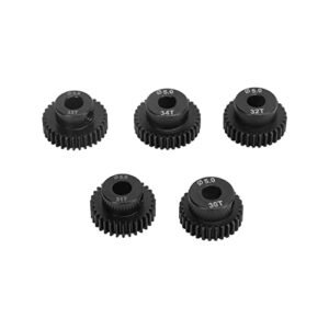 VGEBY 5 Pcs RC Pinion Gear Set for Fuel Injected RC Car 48DP 5.0mm 30T 31T 32T 33T 34T High Hardness Spare Parts