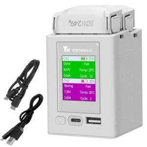 Fastlane RC 9.6V Battery Charger LYONGTECH Multifunction Display Charging Hub for DJI Mini 4 Pro Mini 3 Series Drone Accessories