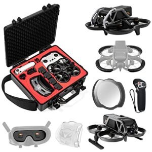 STARTRC DJI Avata Accessories Bundle 8 in 1 Kit with Waterproof Case Filters Landing Gear Propeller Guard Bumper Silicone Case Lens Cover