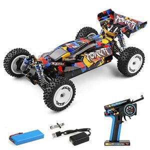 GoolRC WLtoys 124007 RC Car, 1:12 Scale Remote Control Car, 4WD 75km/h High Speed Racing Truck, 2.4GHz All Terrain Off Road RC Truck RTR with Brushless Motor and Metal Chassis for Adults