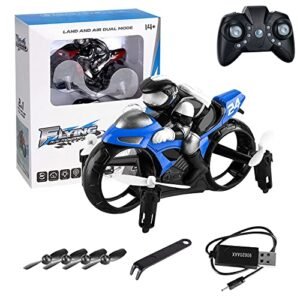 RC Willey Furniture in Sacramento CA Premium Magic RC Fly Motorbike 2.4GHz Remote Control Motorcycle with Light 2 in 1 Land Air Mode