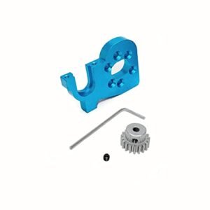 KingVal Replacement Metal Motor Mount Base with Motor Pinion Gear RC Parts for Bushmaster RC Car WLtoys 144010 124016 124017