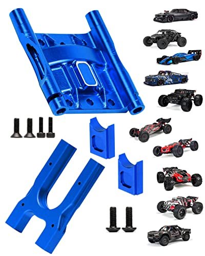 RCMYou Aluminum RC Spare Tire Mount and Differential Cover Upgrade for ARRMA 1/8 and 1/7 Scale Models Navy Blue