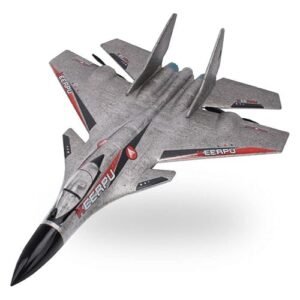 RoofWorld A683 Free Foam RC Plane Plans EPP Foam Aircraft with HD Camera 2.4G Radio Control Glider Remote Control Fighter Airplane Toy for Beginners Grey
