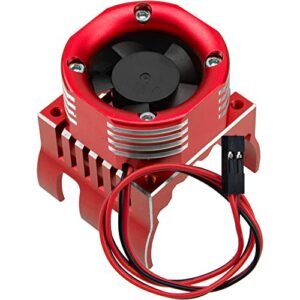 Vgoohobby Aluminum RC Cars 1/8 Buggy Motor Heatsink with 21000 RPM Cooling Fan for 42mm 4274 4268 Motors Fits Axial SCX10 Tamiya Arrma Models