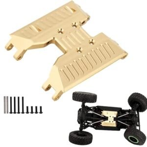 Axial Brass Chassis Gearbox Skid Plate Transmission Mount for 1/18 RC Drag Car Chassis Axial Capra UTB18 RTR Upgrade Parts