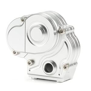 RC Car Gearbox for Axial RC Crawler 1/18 UTB18 Capra Unlimited Trail Buggy RTR Upgrade Part Transmission Case (Silver Gearbox)