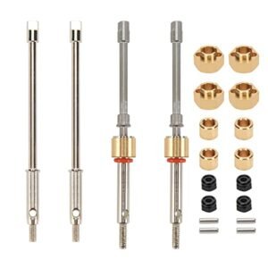 RCAWD SCX24 Lengthen CVD Drive Shaft Set 4mm for Axial 1/24 SCX24 Driveshaft Upgrade Parts