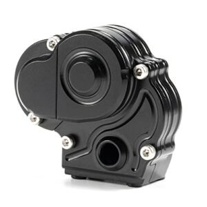 RC Car Gearbox for Axial RC Crawler 1/18 UTB18 Capra Unlimited Trail Buggy RTR Upgrade Part Transmission Case (Black Gearbox)
