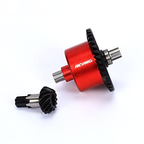 RCAWD Alloy Differential 37T Diff 13T Input Gear Upgrade Parts for Marui Big Bear RC Truck Arrma 1/10 1/8 Series