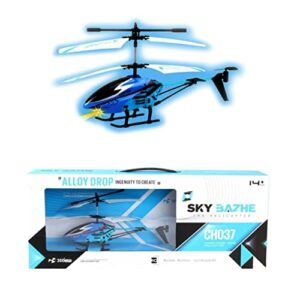 HnF Shop Toy Alloy Mini Helicopter Remote Control Micro RC Helicopter with Gyro and LED Light 3.5HZ Channel Random Color Perfect for RC Space Shuttle Plans Enthusiasts