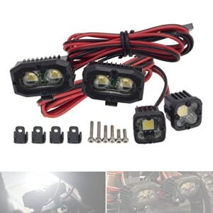 Game Champion RC Car AMOGOT Bright Headlight Bumper Lights LED Roof Light Kit for 1/10 Scale Models TRX4 SCX10 90046 Wraith RR10 Redcat D90
