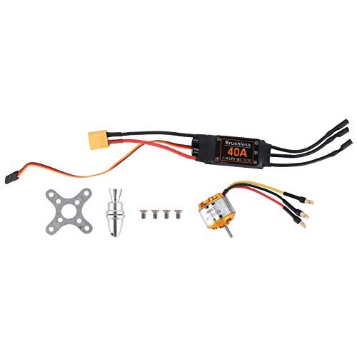 Dollar Tree Foam RC Plane Plans 2212 KV1400 Motor and 40A Brushless ESCXT60 Speed Controller for DIY Aircraft Drones