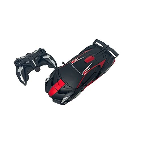 SHNRASAR Transform Car Robot Remote Control Toy with One Button Deformation 2.4Ghz 1/18 Scale for Boys Age 6 and Up