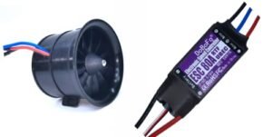 EDF 70mm 6S 2300KV 25.2V 12 Blades with 80A ESC, Electric Ducted Fan with Electronic Speed Controller, RC Jet Engine, Brushless Motor, Remote Control Model Replacement Airplane Parts DIY