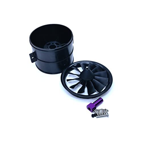 DoBoFo 70mm RC Electric Turbine Jet Engine EDF Housing with 12 Blade Fan for 4S 6S DIY Hobby Model Airplane