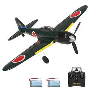 VOLANTEXRC Zero RC Airplane A6M Zero 4CH WWII RC Plane with Xpilot Self Righting One Key Aerobatic 2.4Ghz Remote Control for Beginners Adults