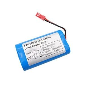 Qimoo 5200mAh 3.7V Lithium Ion Battery Pack with JST 2P Connector for RC Car Truck Boat and DIY Electronics