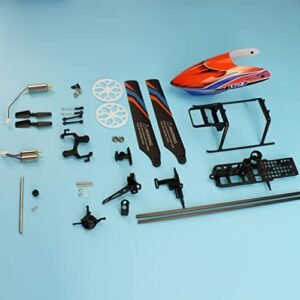 KingVal Thunder Tiger Helicopter RC Replacement Parts Set Combo Including Canopy Cover Propeller Tail Boom Motor Swashplate Landing Gear