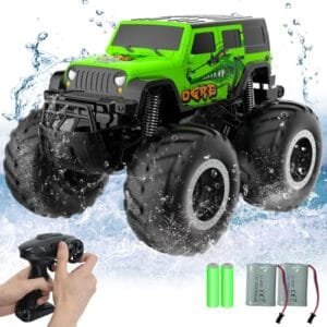 STEMTRON Amphibious Remote Control RC Monster Truck Toys for Boys 2.4GHz 1 16 Scale All Terrain Off Road Waterproof Kids Pool Toys